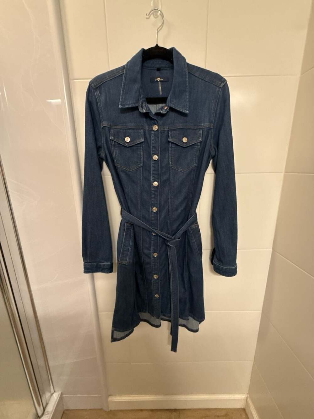 7 For All Mankind Button Down Jean Dress NWT Size medium MSRP